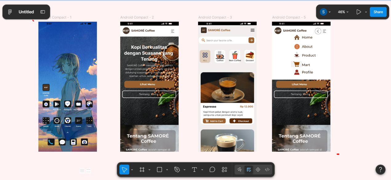 SAMORE Coffee Mobile App UI/UX